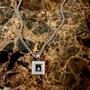 Chopard Diamond Pendant Necklace in 18K White Gold
